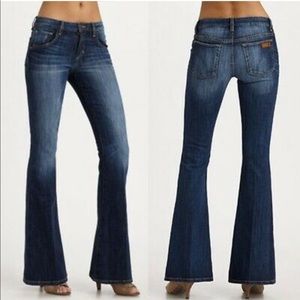 Joe's Visionaire Flared Mid Rise Jean Dark Wash